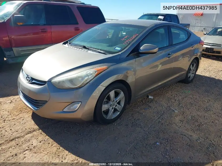 5NPDH4AE0DH437985 2013 Hyundai Elantra Gls