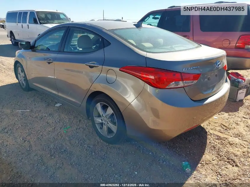 5NPDH4AE0DH437985 2013 Hyundai Elantra Gls