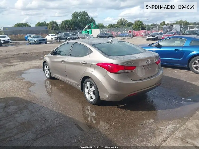 5NPDH4AE4DH394669 2013 Hyundai Elantra Gls