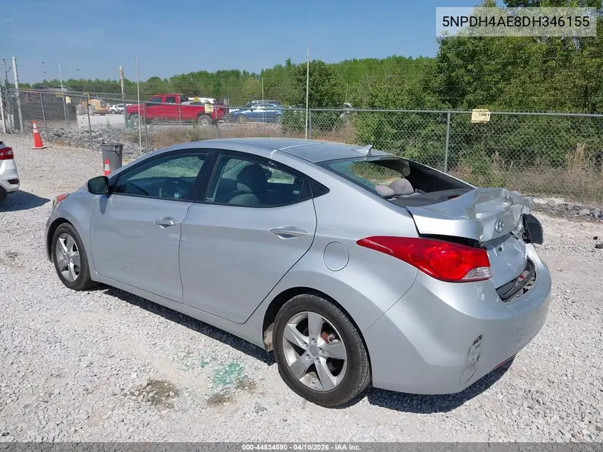 5NPDH4AE8DH346155 2013 Hyundai Elantra Gls