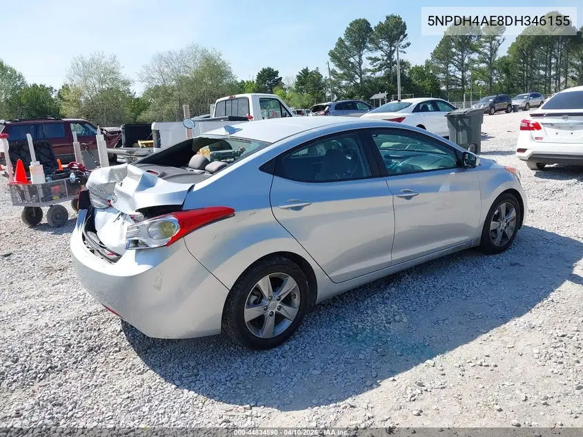 5NPDH4AE8DH346155 2013 Hyundai Elantra Gls
