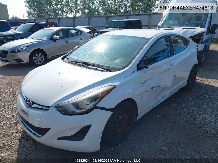 5NPDH4AEXEH474818 2014 Hyundai Elantra Se/Sport/Limited