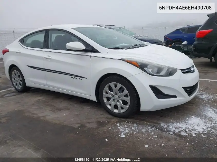 5NPDH4AE6EH490708 2014 Hyundai Elantra Se/Sport/Limited