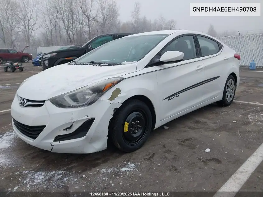 5NPDH4AE6EH490708 2014 Hyundai Elantra Se/Sport/Limited