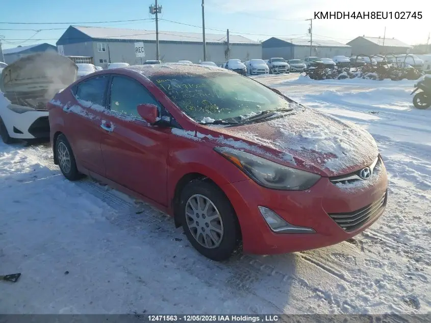 KMHDH4AH8EU102745 2014 Hyundai Elantra Limited