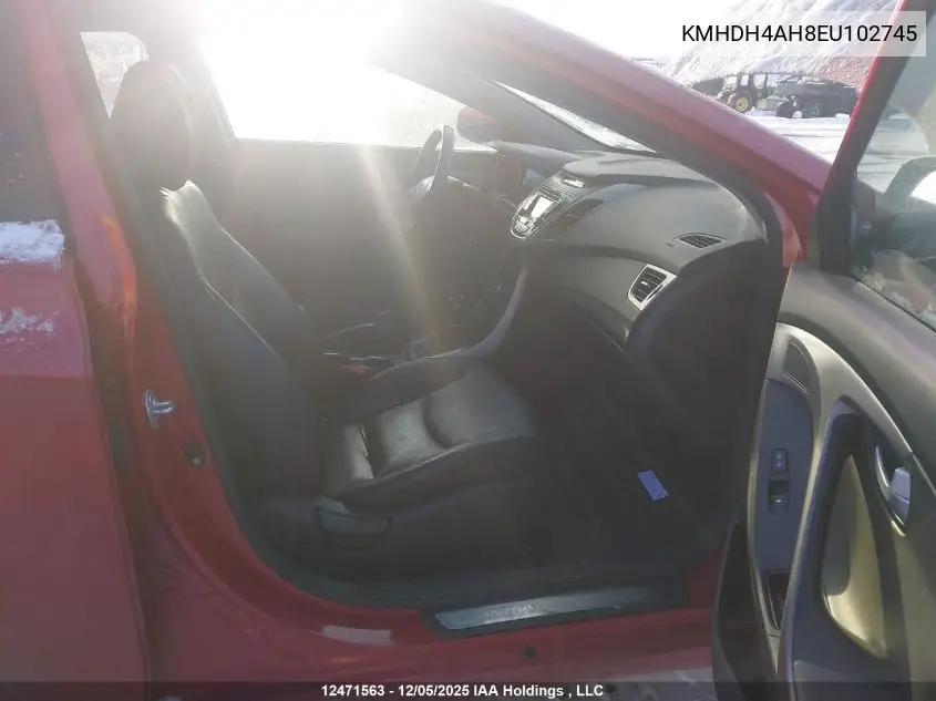 KMHDH4AH8EU102745 2014 Hyundai Elantra Limited