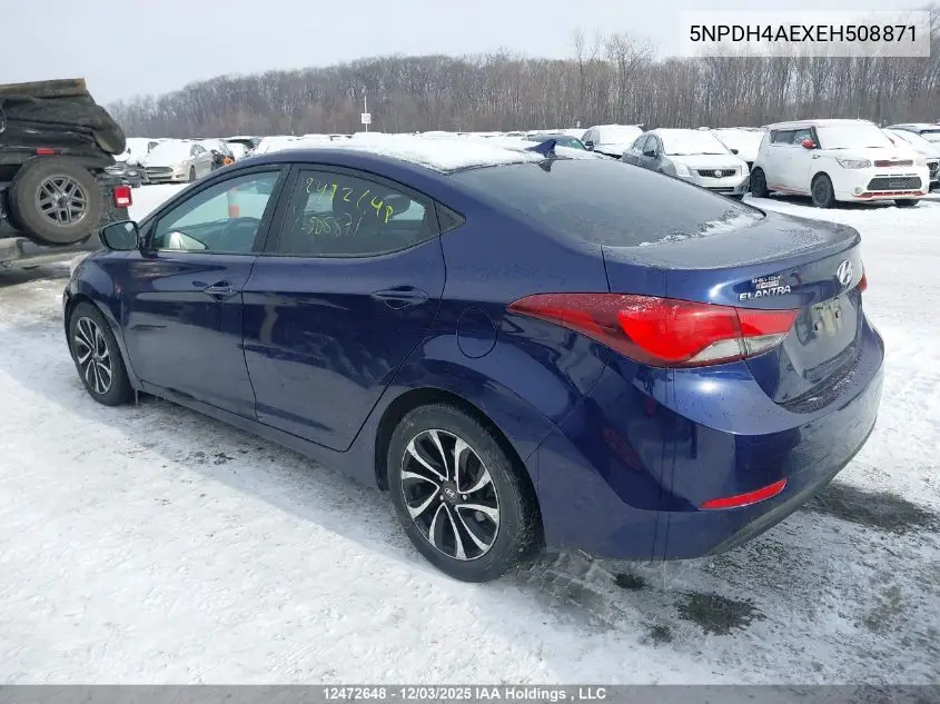 5NPDH4AEXEH508871 2014 Hyundai Elantra Gls