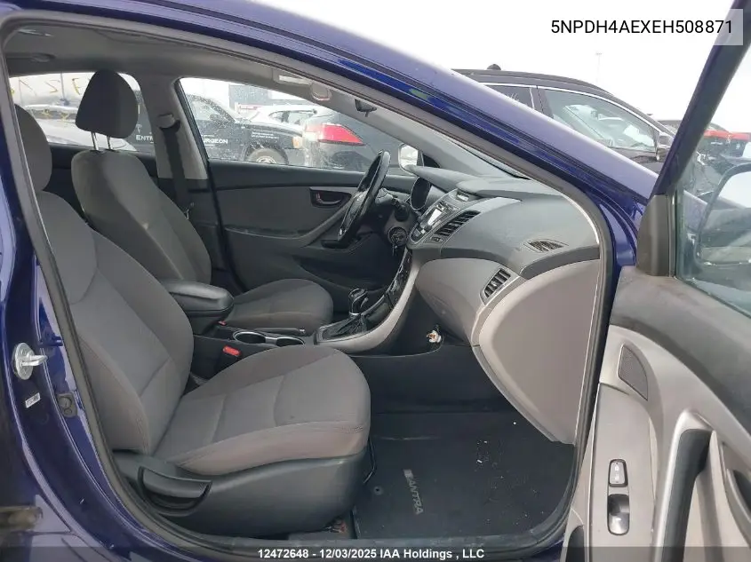 5NPDH4AEXEH508871 2014 Hyundai Elantra Gls