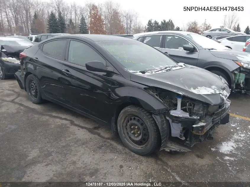5NPDH4AE5EH478453 2014 Hyundai Elantra Gl