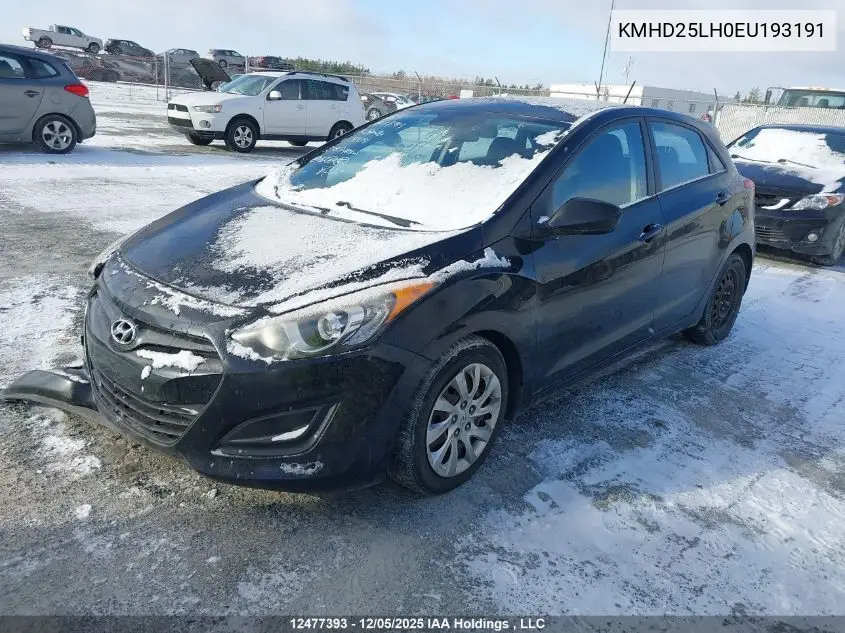 KMHD25LH0EU193191 2014 Hyundai Elantra Gt Gl