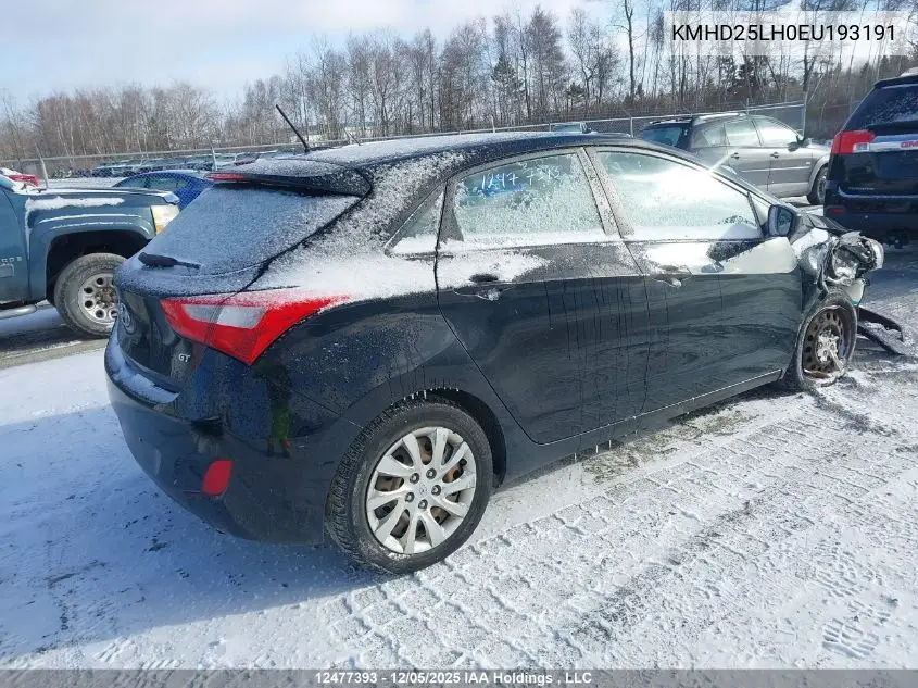 KMHD25LH0EU193191 2014 Hyundai Elantra Gt Gl
