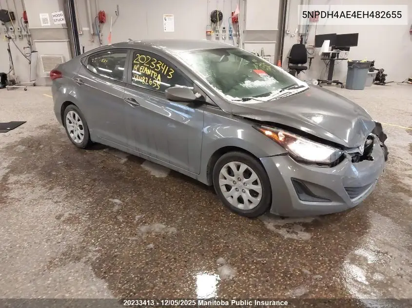 5NPDH4AE4EH482655 2014 Hyundai Elantra Gl