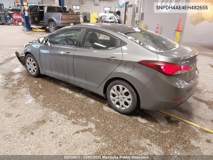5NPDH4AE4EH482655 2014 Hyundai Elantra Gl