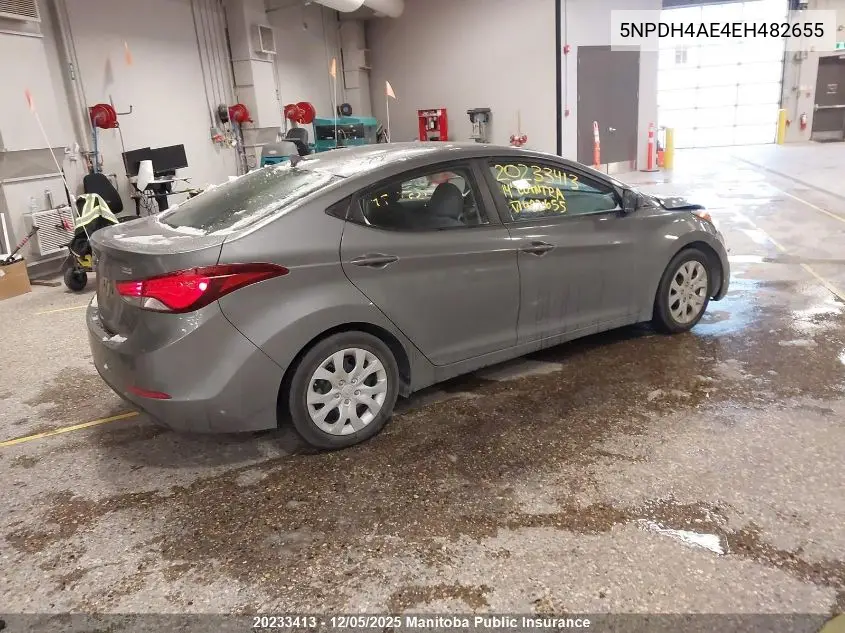 5NPDH4AE4EH482655 2014 Hyundai Elantra Gl