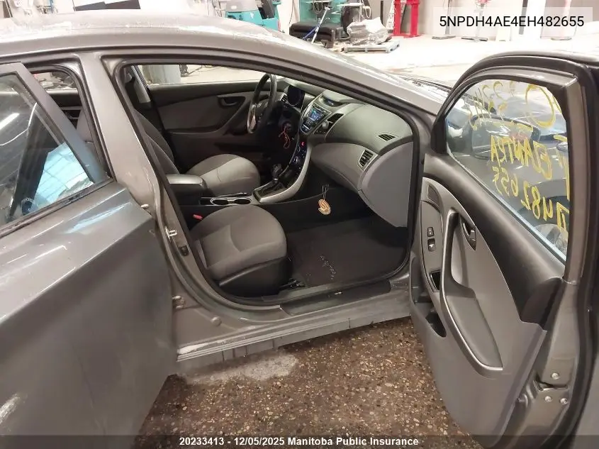 5NPDH4AE4EH482655 2014 Hyundai Elantra Gl