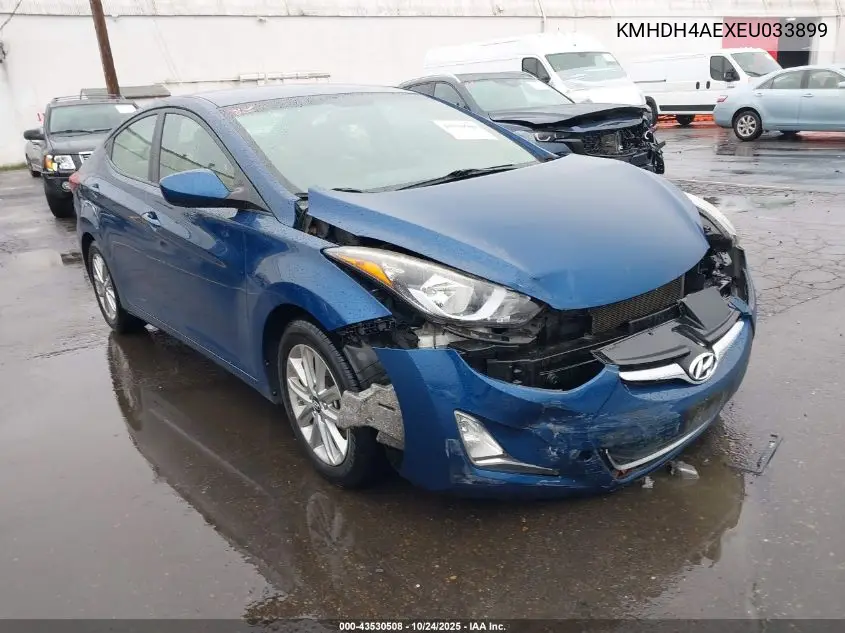 KMHDH4AEXEU033899 2014 Hyundai Elantra Se