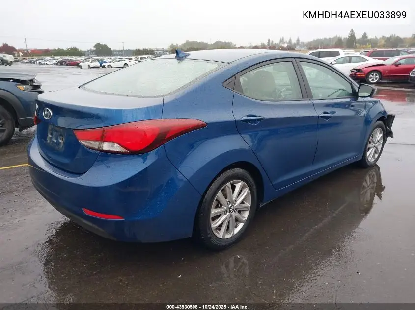 KMHDH4AEXEU033899 2014 Hyundai Elantra Se