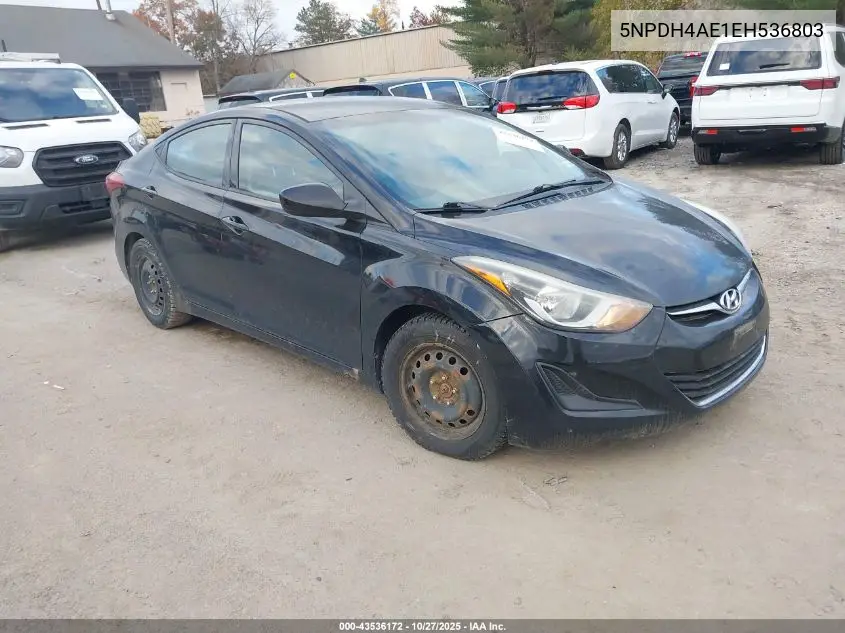 5NPDH4AE1EH536803 2014 Hyundai Elantra Se