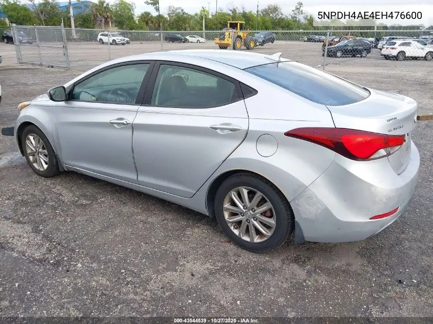 5NPDH4AE4EH476600 2014 Hyundai Elantra Se