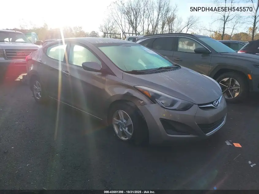 5NPDH4AE5EH545570 2014 Hyundai Elantra Se