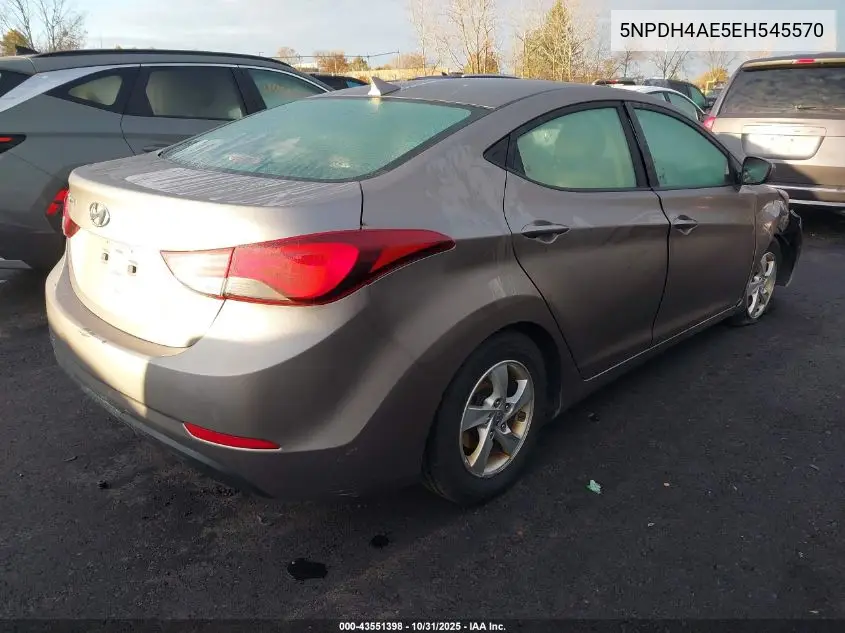 5NPDH4AE5EH545570 2014 Hyundai Elantra Se