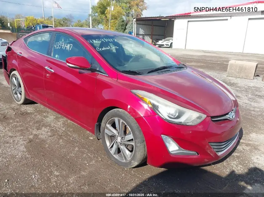5NPDH4AE6EH461810 2014 Hyundai Elantra Limited