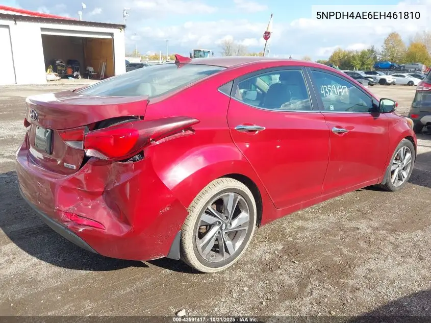 5NPDH4AE6EH461810 2014 Hyundai Elantra Limited