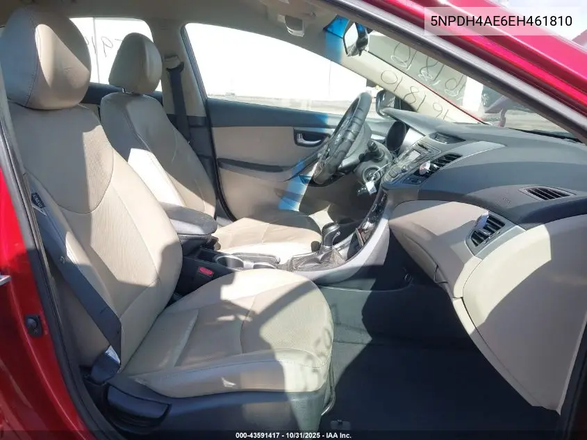 5NPDH4AE6EH461810 2014 Hyundai Elantra Limited
