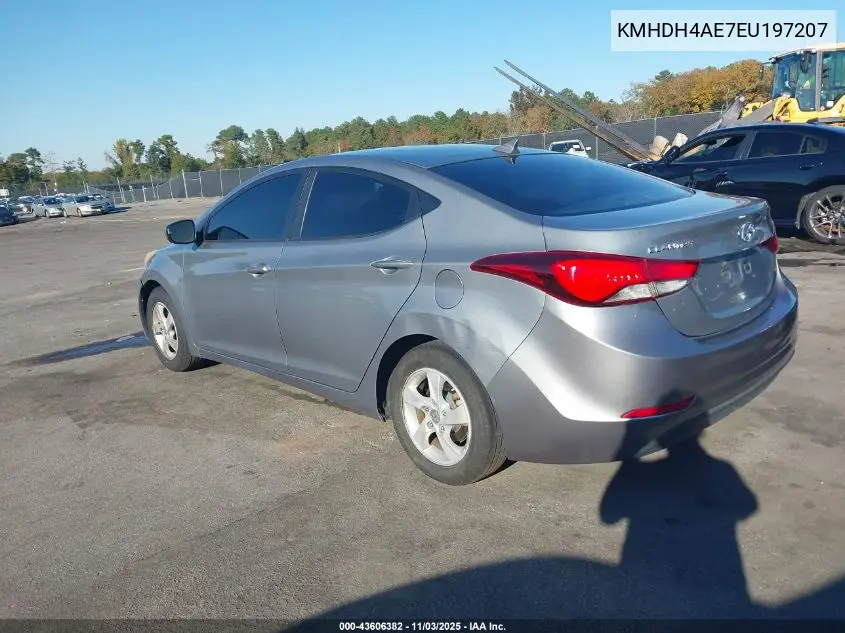 KMHDH4AE7EU197207 2014 Hyundai Elantra Se