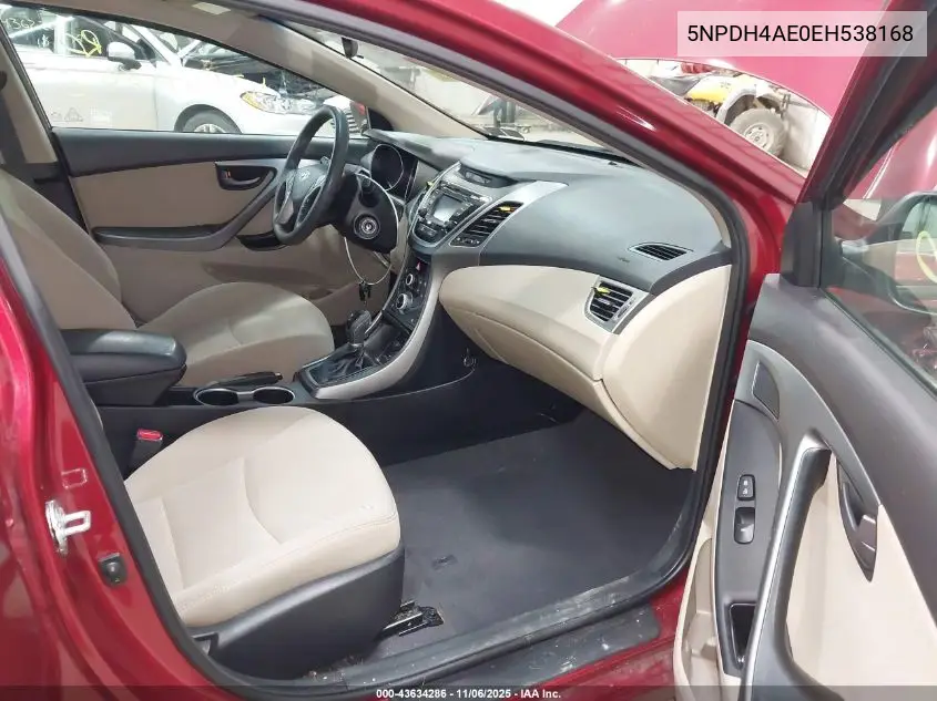 5NPDH4AE0EH538168 2014 Hyundai Elantra Se