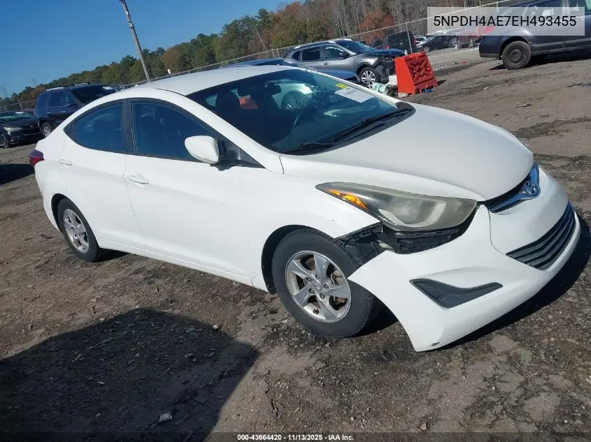 5NPDH4AE7EH493455 2014 Hyundai Elantra Se