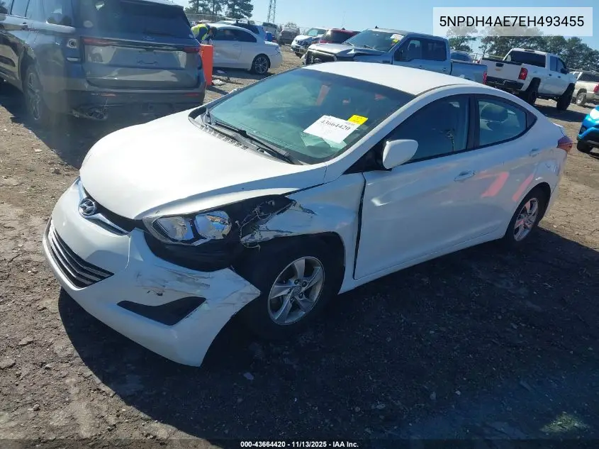 5NPDH4AE7EH493455 2014 Hyundai Elantra Se