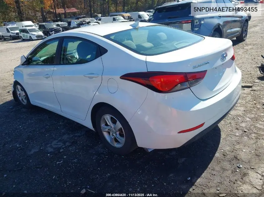 5NPDH4AE7EH493455 2014 Hyundai Elantra Se