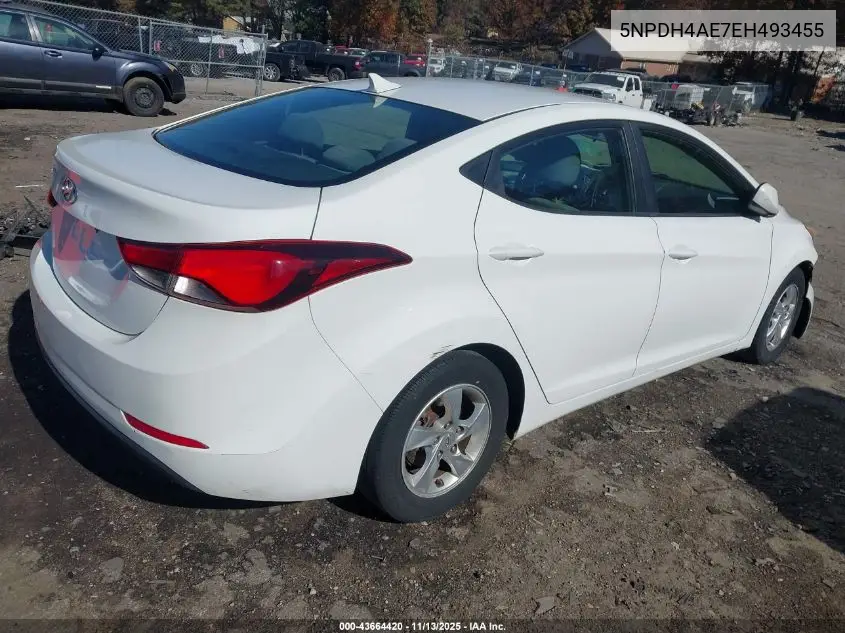 5NPDH4AE7EH493455 2014 Hyundai Elantra Se