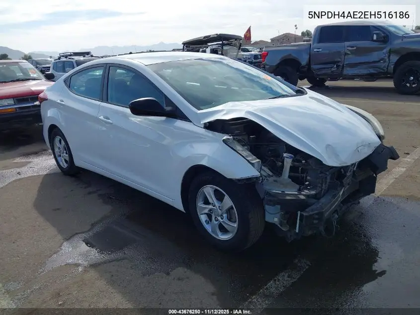 5NPDH4AE2EH516186 2014 Hyundai Elantra Se