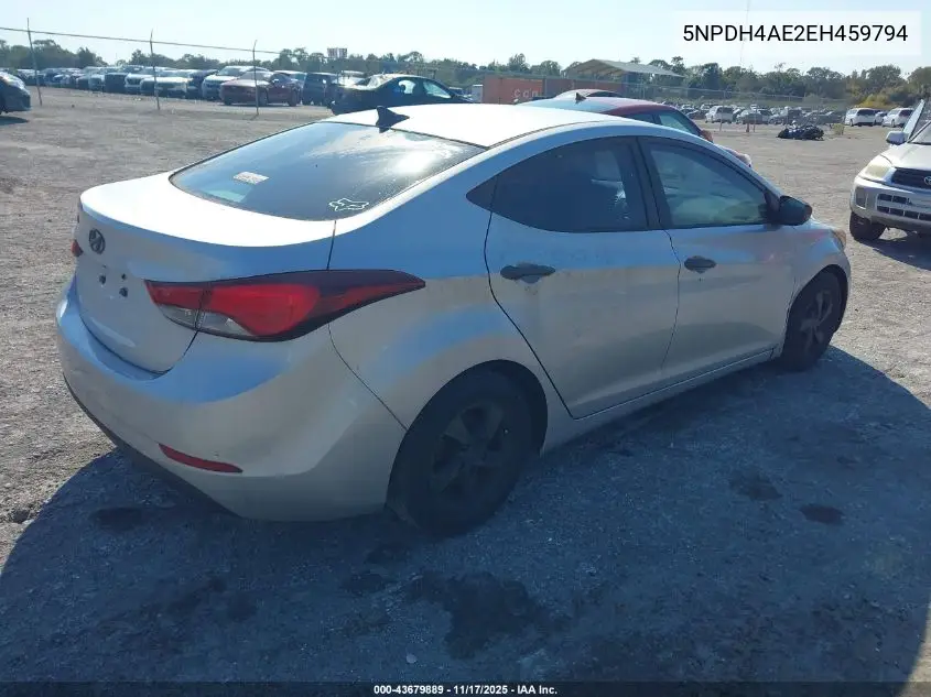 5NPDH4AE2EH459794 2014 Hyundai Elantra Se