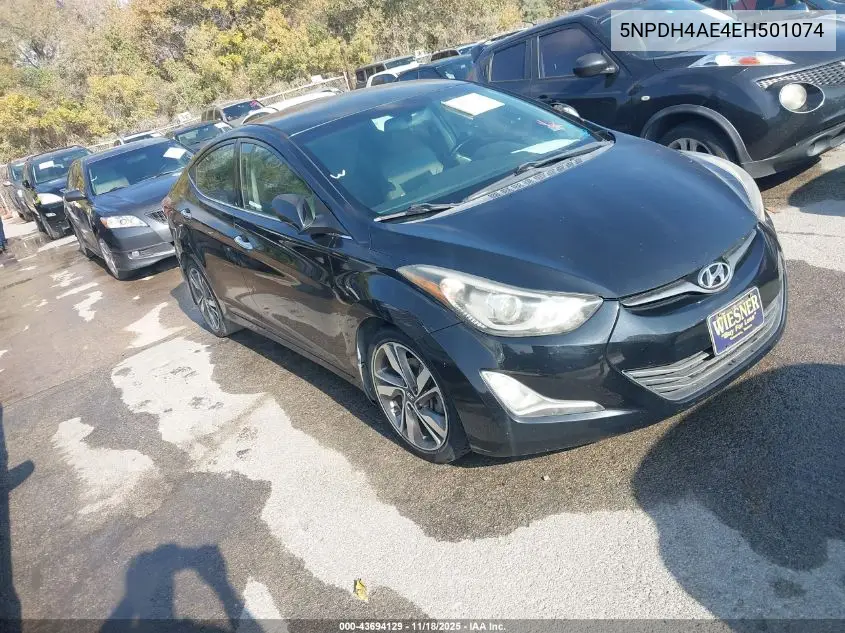 5NPDH4AE4EH501074 2014 Hyundai Elantra Limited