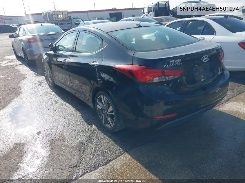 5NPDH4AE4EH501074 2014 Hyundai Elantra Limited