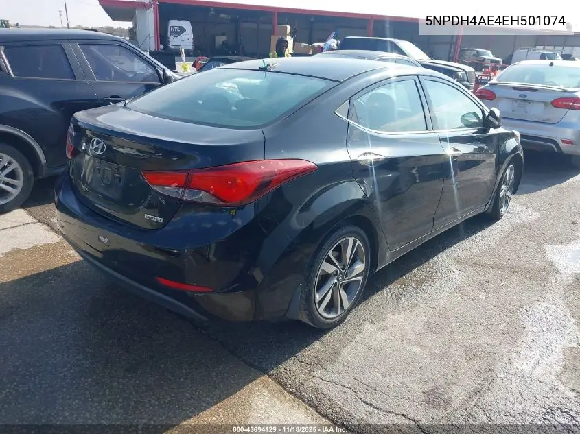 5NPDH4AE4EH501074 2014 Hyundai Elantra Limited