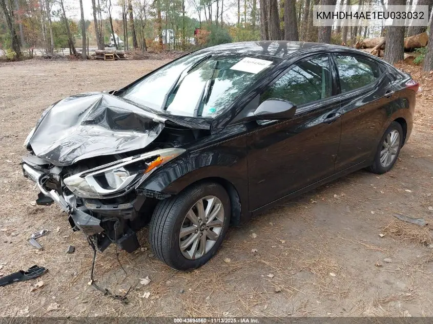 KMHDH4AE1EU033032 2014 Hyundai Elantra Se