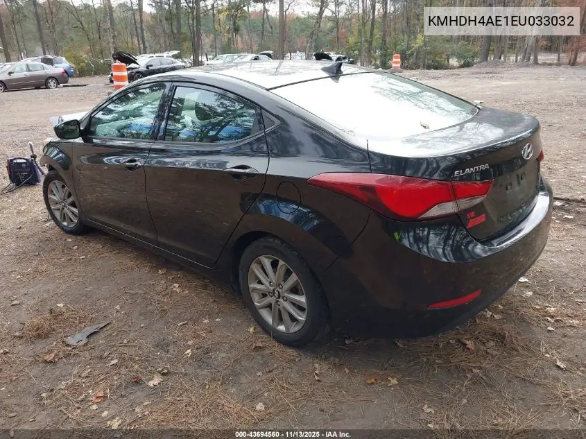 KMHDH4AE1EU033032 2014 Hyundai Elantra Se
