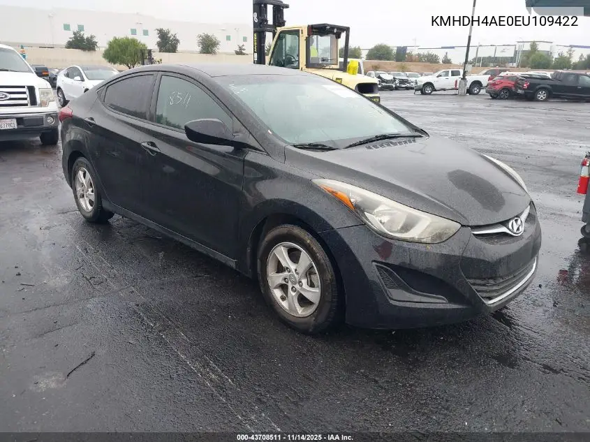 KMHDH4AE0EU109422 2014 Hyundai Elantra Se