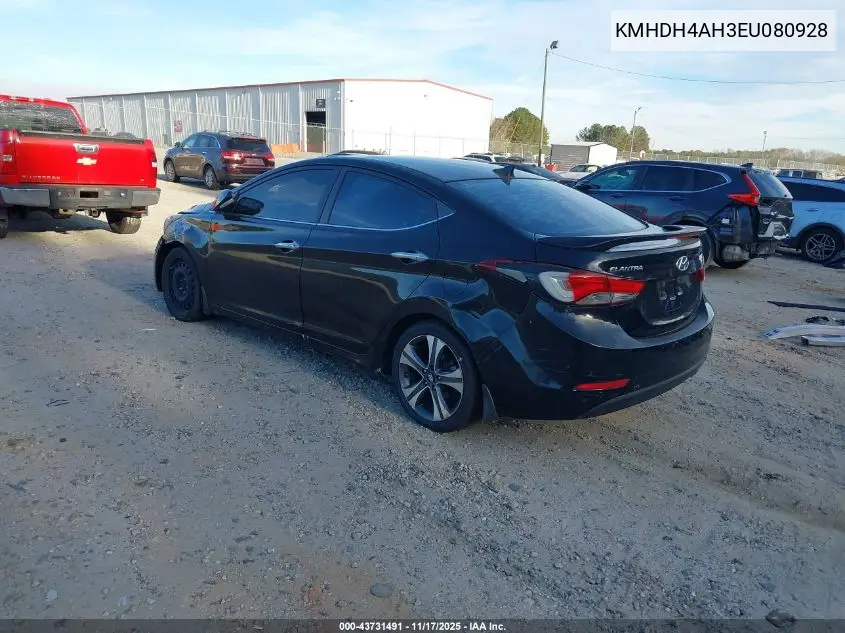 KMHDH4AH3EU080928 2014 Hyundai Elantra Sport