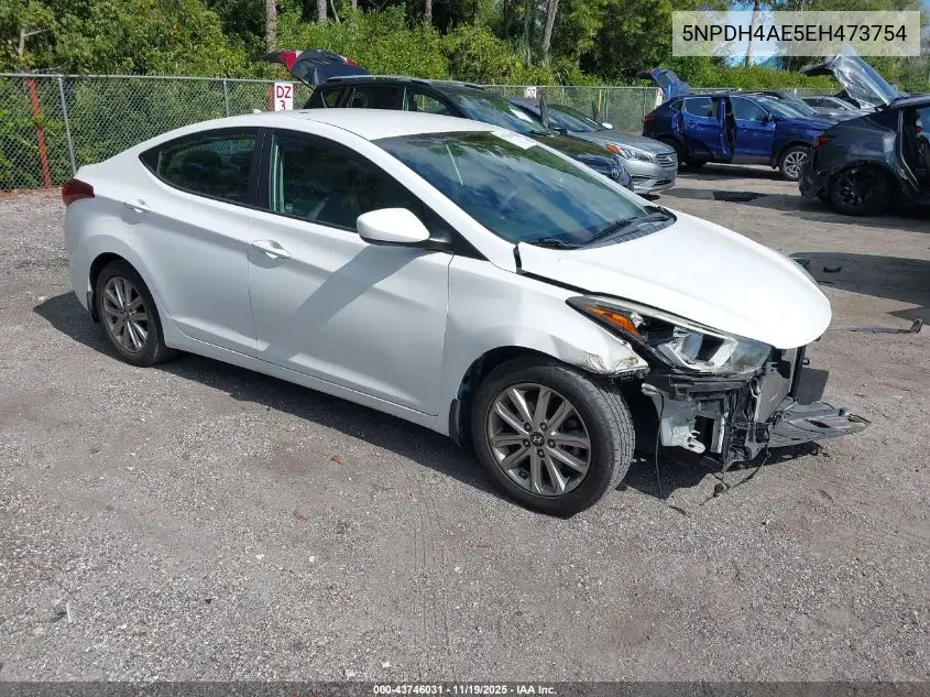 5NPDH4AE5EH473754 2014 Hyundai Elantra Se