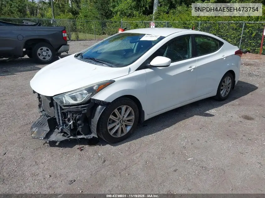 5NPDH4AE5EH473754 2014 Hyundai Elantra Se