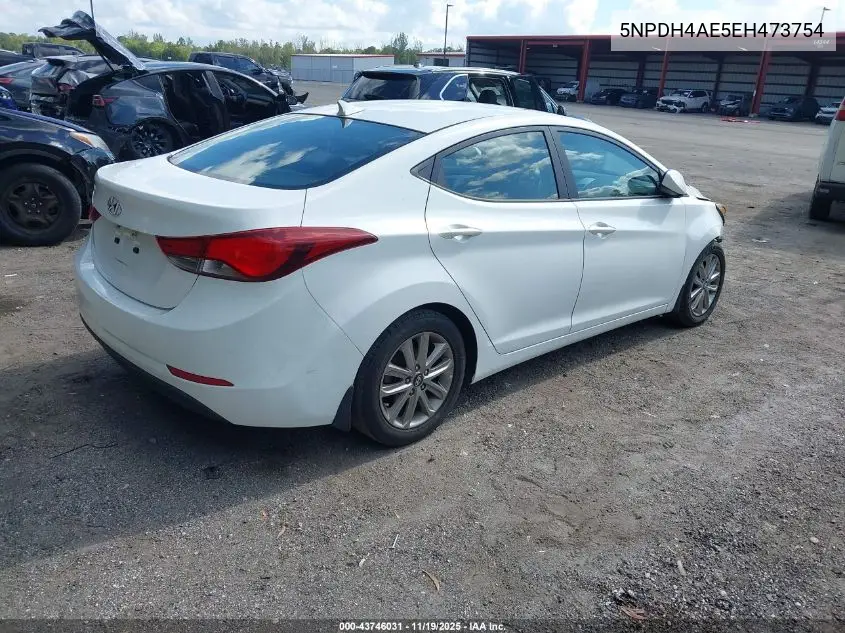 5NPDH4AE5EH473754 2014 Hyundai Elantra Se