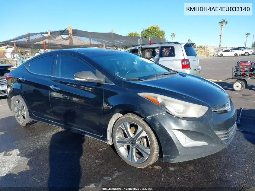 KMHDH4AE4EU033140 2014 Hyundai Elantra Limited