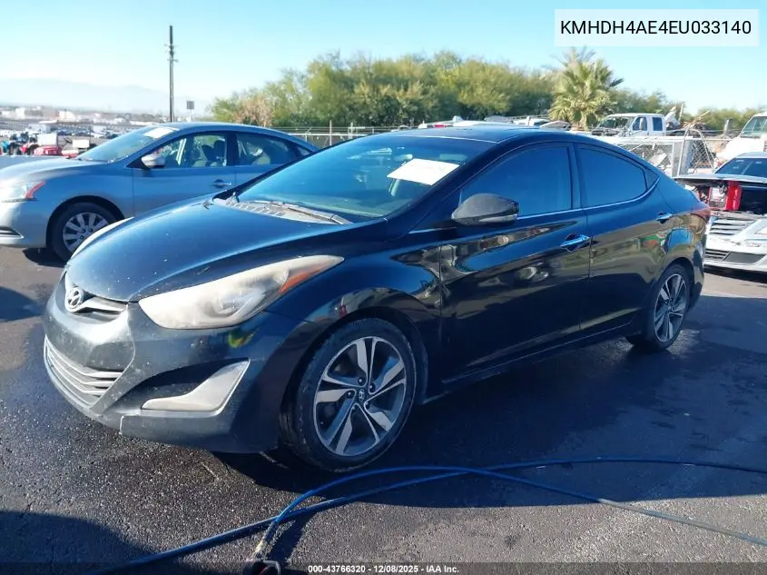 KMHDH4AE4EU033140 2014 Hyundai Elantra Limited