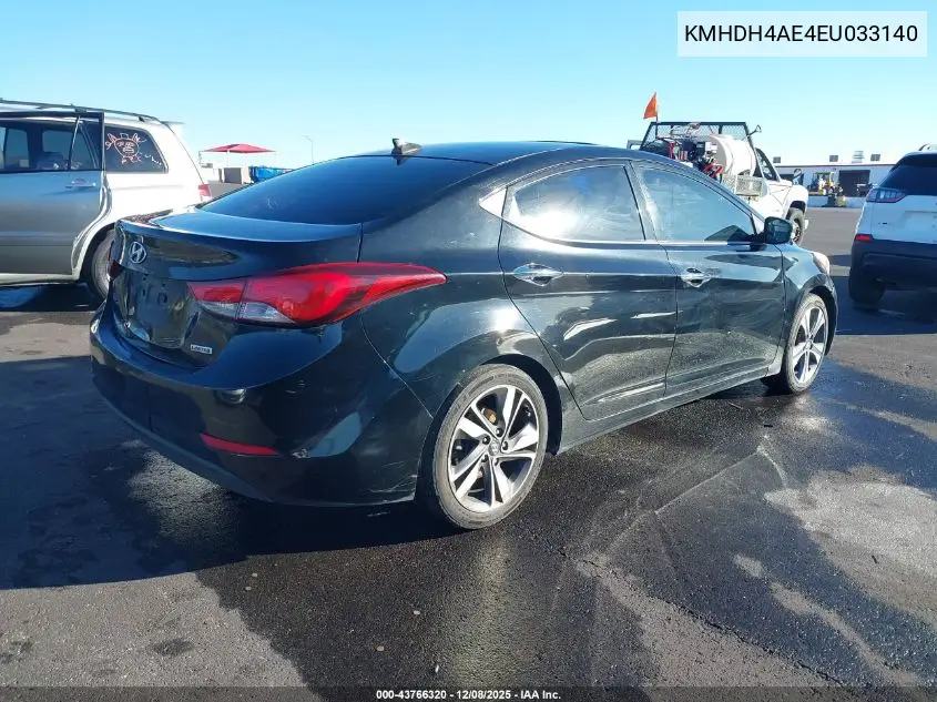 KMHDH4AE4EU033140 2014 Hyundai Elantra Limited