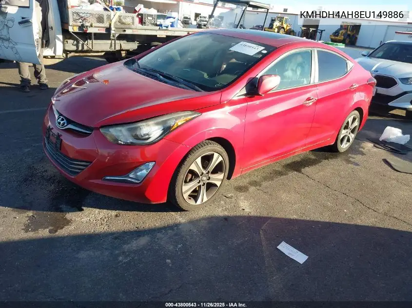 KMHDH4AH8EU149886 2014 Hyundai Elantra Sport